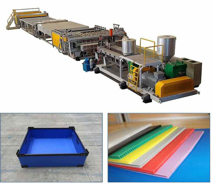 hollow profile sheet extrusion line picture